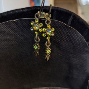 Crystal Flower Earrings